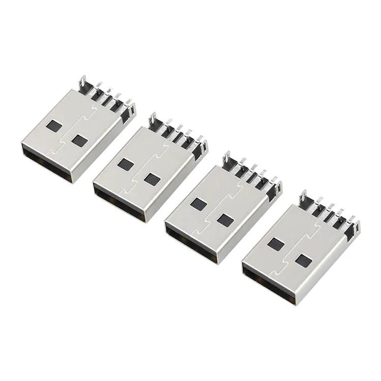 Straight Soldering USB 2.0พอร์ตหญิงประเภทปลั๊กแจ็คซ็อกเก็ตสำหรับ Electronics Power Port Repair
