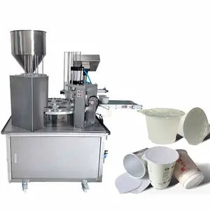 Cheap cupping set rotary yoghurt cup water cup filling & sealing machine