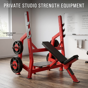 Banc incliné commercial personnalisable pour entraînement du haut du tronc avec supports de <span class=keywords><strong>poids</strong></span> intégrés - Product Image 1