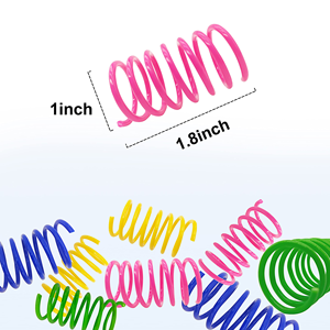 Colorful <b>Interactive</b> Plastic Spring <b>Toy</b> Durable Pet Supplies for <b>Cat</b> Play - Product Image 2