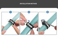 Clips de câble en acier inoxydable 304 # 12.7HR-22MM avec clips en P doublés de caoutchouc EPDM Collier de serrage et colliers de serrage de type R