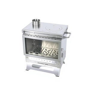 Stufa da tenda INBESTCAMP in acciaio inossidabile compatibile con fornelli a legna, ideale per caccia, campeggio, zaino in spalla, ovileggiatura e yurt - Product Image 1