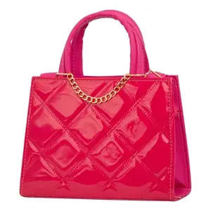 Sac bandoulière Fana Nika Buganvilia en cuir PU matelassé losanges avec chaîne, style vintage, idéal pour l'été et les affaires - Product Image 3