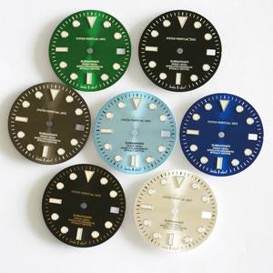 Nuevo reloj mecánico NH35 con un diámetro de 28.5 pulgadas y una esfera azul luminosa. Accesorios para relojes. - Product Image 1