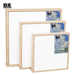 DX Designs 16x20" Pre-Primed Stretched Canvas with Premium Floater Wooden <strong>Frame</strong> <strong>for</strong> <strong>Painting</strong>, Custom Printing &amp; Wall Art Decor - Product Image 1