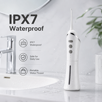 Set Lengkap Alat Semprot Air Keluarga, Irigator Oral Isi Ulang, Tahan Air IPX7, Alat Semprot Air Elektrik dengan Kabel dan Ujung Pengganti