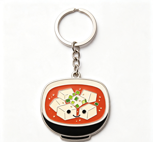 Custom Electroplated Metal Keychain Double Sided Button Badge Key <b>Ring</b> Plated Souvenir Pendant - Product Image 3
