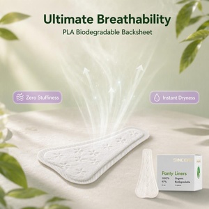 SINCERE - <span class=keywords><strong>Toallas</strong></span> Sanitarias Compostables en Forma de T, con Forma de Gota de Agua, Plegables, Biodegradables, Envueltas en Película, de Fibra de Bambú, Ultrafinas y Ligeras - Product Image 2