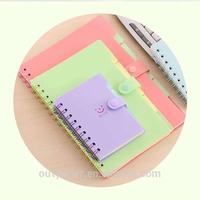 Vente en gros de classeurs à spirales en PVC transparent A5 A6, rechargeables, feuilles mobiles, agenda scolaire, planificateur