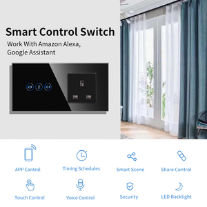 Touchmi Commutateur WiFi domestique entièrement intelligent Contrôle intelligent pour l'<span class=keywords><strong>application</strong></span> de la maison <span class=keywords><strong>Tuya</strong></span> 250v Max. Prise britannique et interrupteur de rideau - Product Image 2