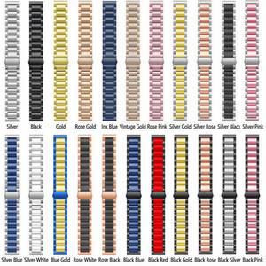 Correas de <span class=keywords><strong>Reloj</strong></span> <span class=keywords><strong>Inteligente</strong></span> de 18mm 20mm 22mm para Samsung, Garmin, Huawei, Accesorios Plateados de Lujo para <span class=keywords><strong>Hombre</strong></span>, Correas de Acero Inoxidable - Product Image 6