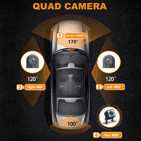 Fabrication chaude vente double enregistrement avant 1080 + interne 1080 HD enregistreur de voiture enregistreur de conduite