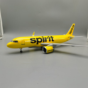 Modèle d'avion décoratif en résine A320 Spirit Air à l'échelle 1:80 (47 cm) avec roues – Prix de gros – Nouveauté – Coffret cadeau - Product Image 4
