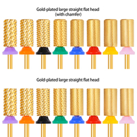 Fraise à ongles professionnelle pour usine, cylindrique 3/32'', à pointe plate de sécurité, pour élimination rapide de l'acrylique et du gel dur, personnalisation prise en charge