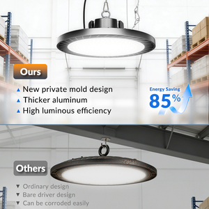 ไฟไฮเบย์ LED UFO ประสิทธิภาพสูง 130lm/w, โคมไฟโรงงานอุตสาหกรรม, ไฟส่องสว่างคลังสินค้า แบบพิเศษเฉพาะทาง รับผลิตแบบ OEM/ODM - Product Image 6