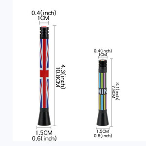 <span class=keywords><strong>Antenne</strong></span> de voiture courte de 3 pouces en alliage d'aluminium, motif drapeau, <span class=keywords><strong>antenne</strong></span> de toit pour <span class=keywords><strong>MINI</strong></span> <span class=keywords><strong>Cooper</strong></span>, remplacement universel à fixation par vis - Product Image 4
