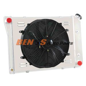 Radiateur en aluminium à 4 rangées + ventilateur avec cache + relais compatible avec Chevrolet Nova 1968-1974 <span class=keywords><strong>David</strong></span>_0823 (1661) - Product Image 1
