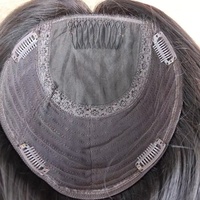 Magnifiques Rajouts de Cheveux Bouclés pour Femme, Vierge Européen Remy, Naturels, Toppers Capillaires à Pointes Pleines avec Base en Soie