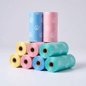 Accessoires pour chiens de l'usine Hengtuo, logo personnalisé, fabricant OEM, distributeur de sacs à déjections canines en plastique imprimé, sacs à déjections pour animaux de compagnie en HDPE - Product Image 3
