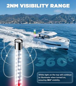 Feu de navigation LED 12V DC de 1,2 m pour bateau avec contrôle via application, couleurs personnalisables et plus de 400 motifs pour utilisation à l'arrière, sur fouet, sur <span class=keywords><strong>poteau</strong></span> ou à l'ancrage - Product Image 5