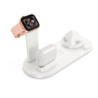 Chargeur sans fil magnétique pliable 3 en 1, support de charge rapide avec lumière LED 15W pour iPhone, Samsung, montre mobile, écouteurs