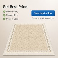 Tapis Crème Style Luxe pour Salon et Chambre – Nouveau, Lavable, Nettoyable, Doux, Facile d'Entretien, Imperméable, Qualité Supérieure Française