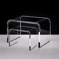 Table basse moderne en acrylique transparent pour salon, multifonctionnelle, gain de place, réglable, pliable, table d'appoint d'angle
