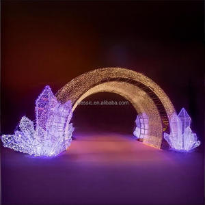 La grande étoile 3D extérieure a illuminé l'<span class=keywords><strong>illumination</strong></span> d'art de <span class=keywords><strong>Noël</strong></span> d'arche pour la décoration commerciale de festival - Product Image 5