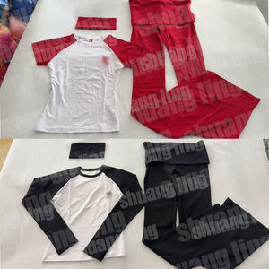 Großes Mädchen Freundliches Damen-Lounge-Set Individuelles Logo Baumwolle Eng Anliegend Langarm Mit Umschlag-Schlaghose Damen <span class=keywords><strong>2</strong></span>-Teiliges Yoga-Set - Product Image 5