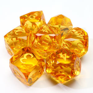 Dés en résine à bords diamantés, 7 pièces, prisme multi-facettes, dés <span class=keywords><strong>de</strong></span> <span class=keywords><strong>jeu</strong></span> <span class=keywords><strong>de</strong></span> rôle Dungeon and Dragon Dnd pour jeux <span class=keywords><strong>de</strong></span> <span class=keywords><strong>société</strong></span> - Product Image 1
