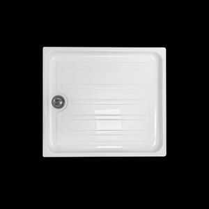 Opvouwbare douchebasis met 80 cm, afvoerslang, 80 x 80 x 10 cm