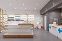 Étagères de pharmacie d'usine Design moderne au détail mobilier de pharmacie Design d'intérieur de magasin médical à vendre