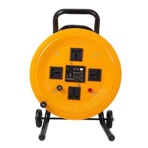 Enrouleur de câble Hedi Allemagne 15m 4 prises IP44 pour usage industriel, rallonge électrique - Product Image 1