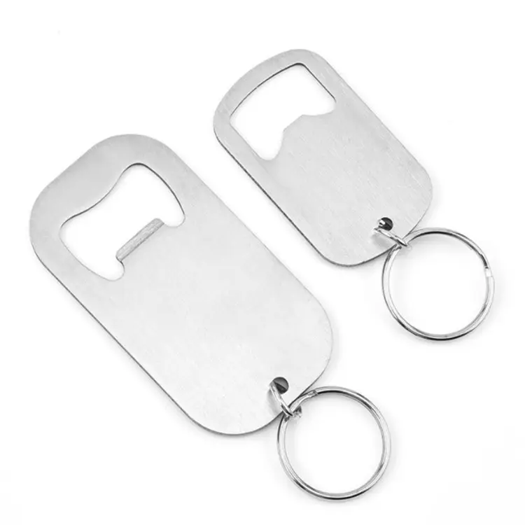 OEM Manufacture Stainless Steel Metal Logo Key Chain Openers Shape Keychain Beer Custom Bottle Opener