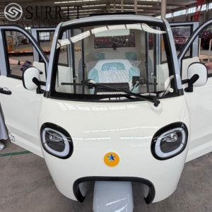 Tricycle électrique SURRIT à 4 portes, cabine fermée 3 places, couleur blanche, 60V 800W, certifié CE ISO - Product Image 3