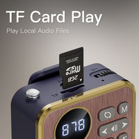 Haut-parleur radio FM numérique miniature P63 avec écran, Bluetooth, sans fil, à clipser, pour la maison, l'extérieur, les voyages
