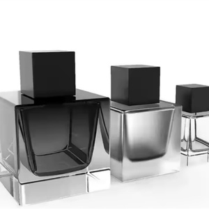 Botella de Perfume de Vidrio Vacía de Lujo Personalizada, Botella Cuadrada con Degradado de Color - Product Image 1