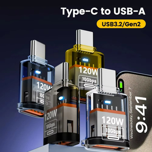 Adaptador USB 3.2 a Tipo C OTG, Carga Rápida de 120W, Transferencia de Datos y Audio de Alta Velocidad de <span class=keywords><strong>10GB</strong></span> para PC, Tablet, Xiaomi, Huawei, Convertidor USB C - Product Image 3