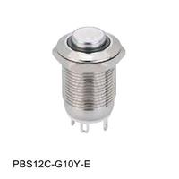 Bouton-poussoir LANBOO 16 mm en acier inoxydable (1 NO + 1 NC) à actionnement momentané ou à enclenchement, avec LED, IP65, compatible 12V/220V, connecteur inclus
