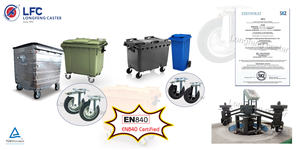 Fornecedor OEM Industrial Ruedas 200mm Lixo Industrial 8 Polegada Núcleo de Aço Pp Waste <span class=keywords><strong>Container</strong></span> Roda Lixo Bin <span class=keywords><strong>Container</strong></span> Rodízio para Lixo Bins - Product Image 3