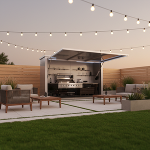 Food Truck Basisstation Outdoor-Schrank - Absenkbare Vorbereitungshöhe mit Stabilisierungsfüßen inklusive - Product Image 5