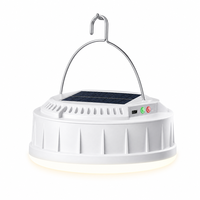 Lampe de camping LED solaire rechargeable V158, étanche, portable, avec bouton poussoir, double interrupteur, lanterne de tente, lampe suspendue pour l'extérieur