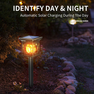 Lámpara Solar de Piso con Forma de Tiburón Sonriente, LED para Jardín Exterior, Recargable por USB - Product Image 2