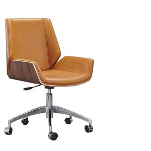 Bürostuhl mit mittlerer Rückenlehne aus Bugholz mit Aluminiumgestell - Product Image 3