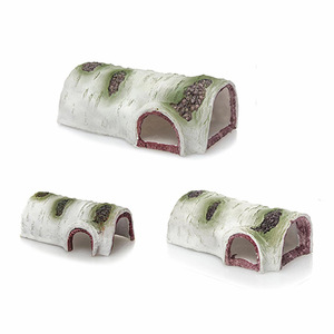 Abri pour reptiles en bois de bouleau, simulation de trous d'arbre en résine, pour lézards, geckos, décoration d'aquarium et aménagement paysager - Product Image 2