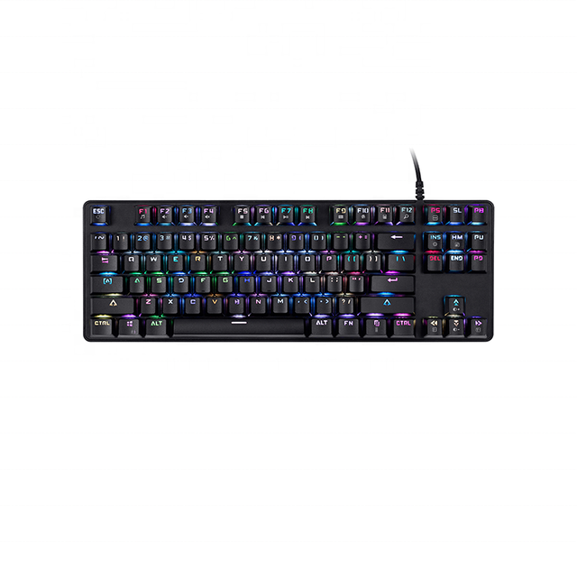 OEM ODM Custom 87 Keys TKL Wired Mechanical Gaming Keyboard USB RGB Backlit Tenkeyless Keyboard
