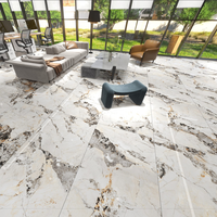 Dalles de sol extérieures modernes en marbre de porcelaine brillant antidérapantes pour salle à manger