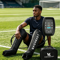 Pompe DVT pour massage des jambes entières, récupération sportive, rechargeable pour les athlètes, bottes de thérapie par compression d'air séquentielle réglables