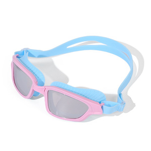 Lunettes de natation étanches, anti-buée, lentille en PC, universelles, pour adultes, plongée, rose, bleu - Product Image 1