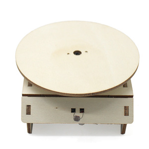 Plateforme rotative en bois, kit scientifique à monter soi-même pour enfants, jouet éducatif STEM, contrôle manuel, forme géométrique, 7-9 ans - Product Image 1